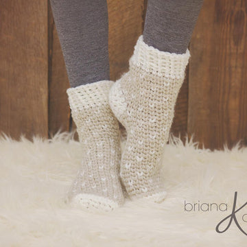 Winter Crochet Slipper Socks