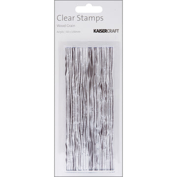 Kaisercraft Texture Clear Stamps 2"X5" - Wood Grain