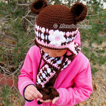 Crochet Hat with Bear Ears