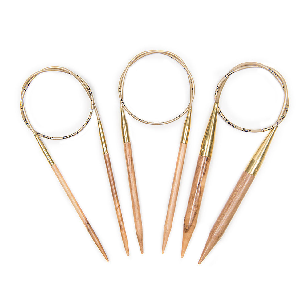 Addi Olivewood Circular Needles 60cm (24")