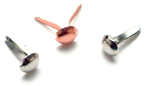 Creative Impressions Mini Metal Paper Fasteners 3mm 100/Pkg - Round - Metal Finishes