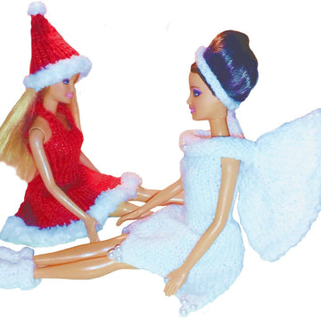 Santa and Fairy outfits for Barbie doll