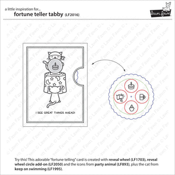 Lawn Fawn Clear Stamps 3"X4" - Fortune Teller Tabby