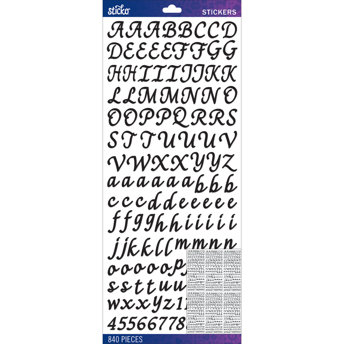 Sticko Alphabet Stickers - Black Script