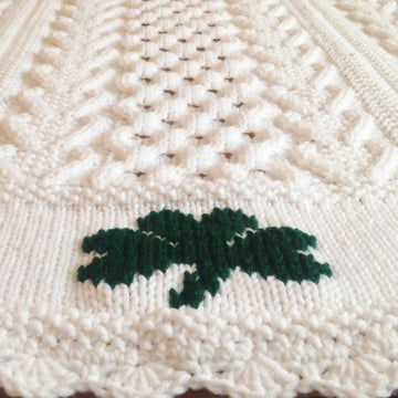 Hearts & Shamrocks Cable Afghan
