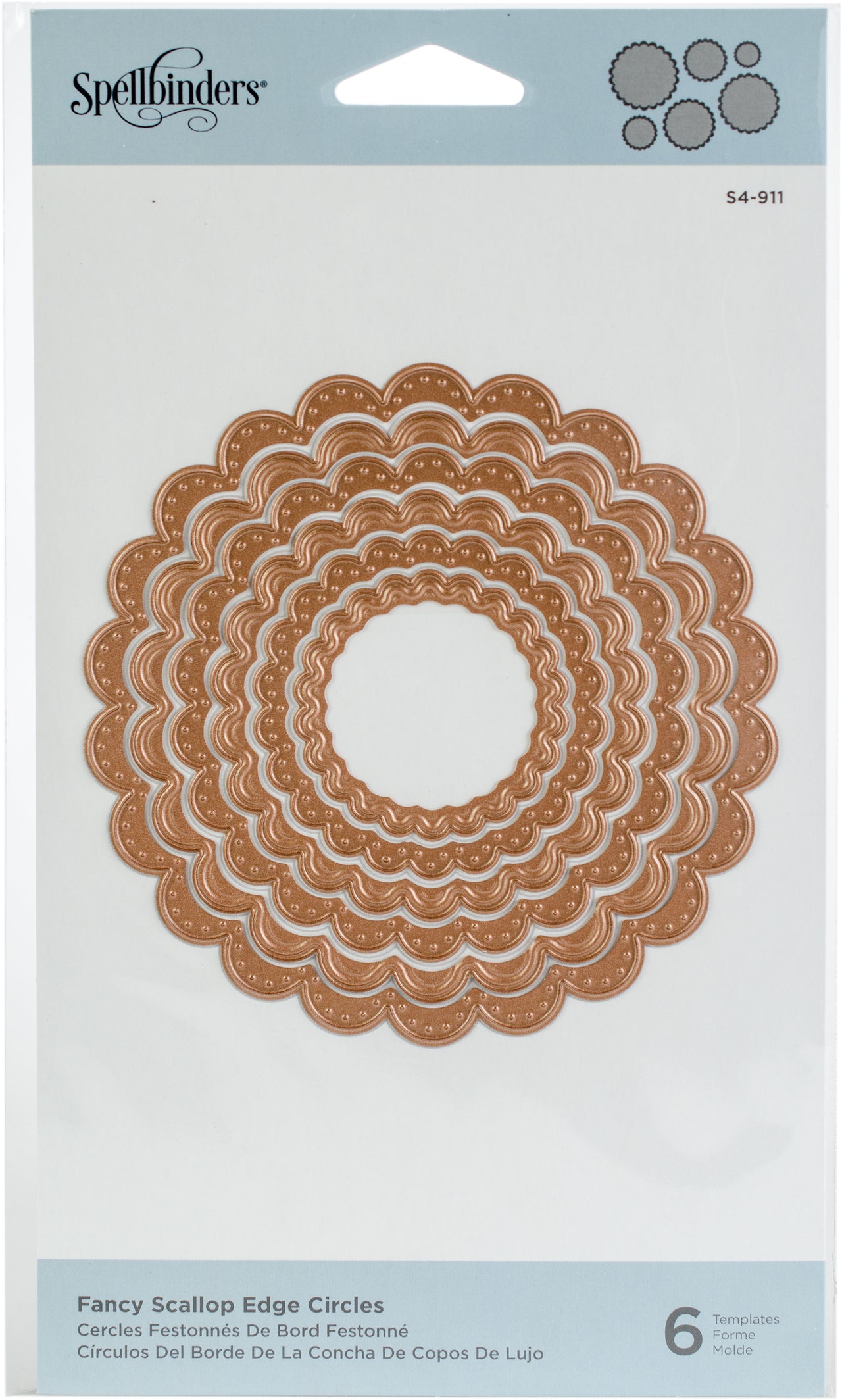 Spellbinders Nestabilities Dies - Fancy Scallop Edge Circles