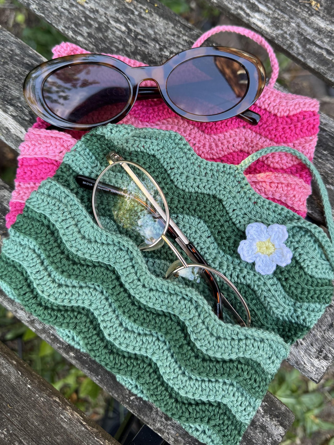 Wavy Chevron Glasses Case