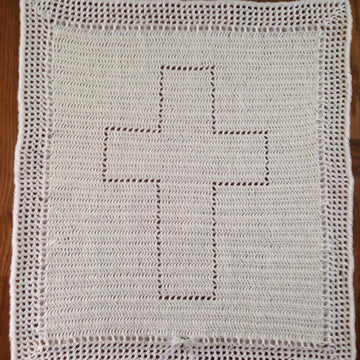 Baptism Christening Cross Blanket
