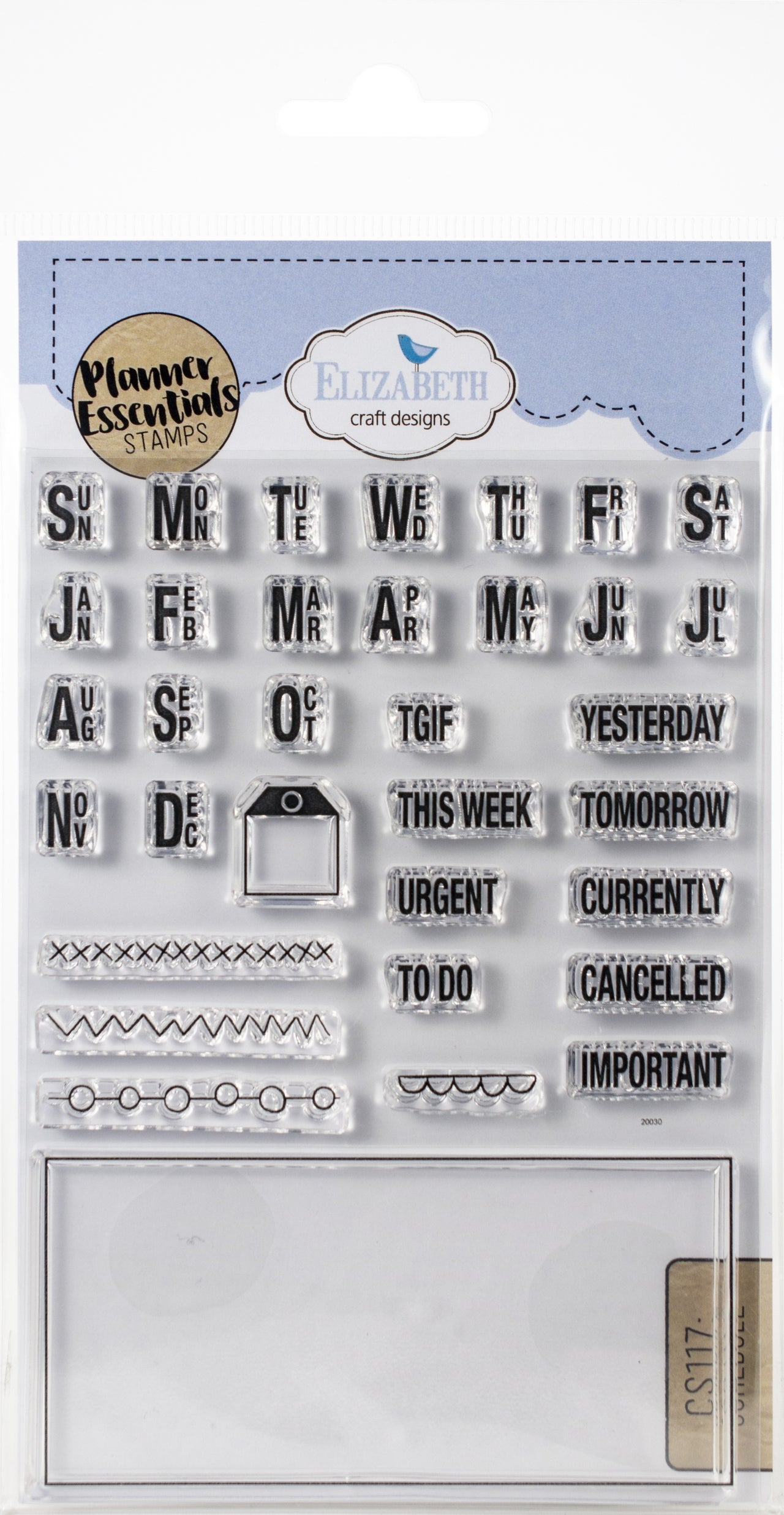 Elizabeth Craft Designs Elizabeth Craft Clear Stamps - Schedule
