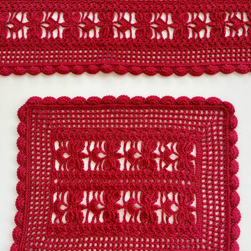 Christmas doily and table runner set