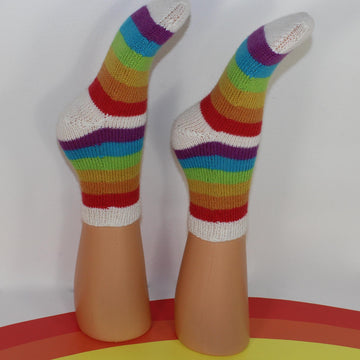Childrens Simple Rainbow Socks Circular