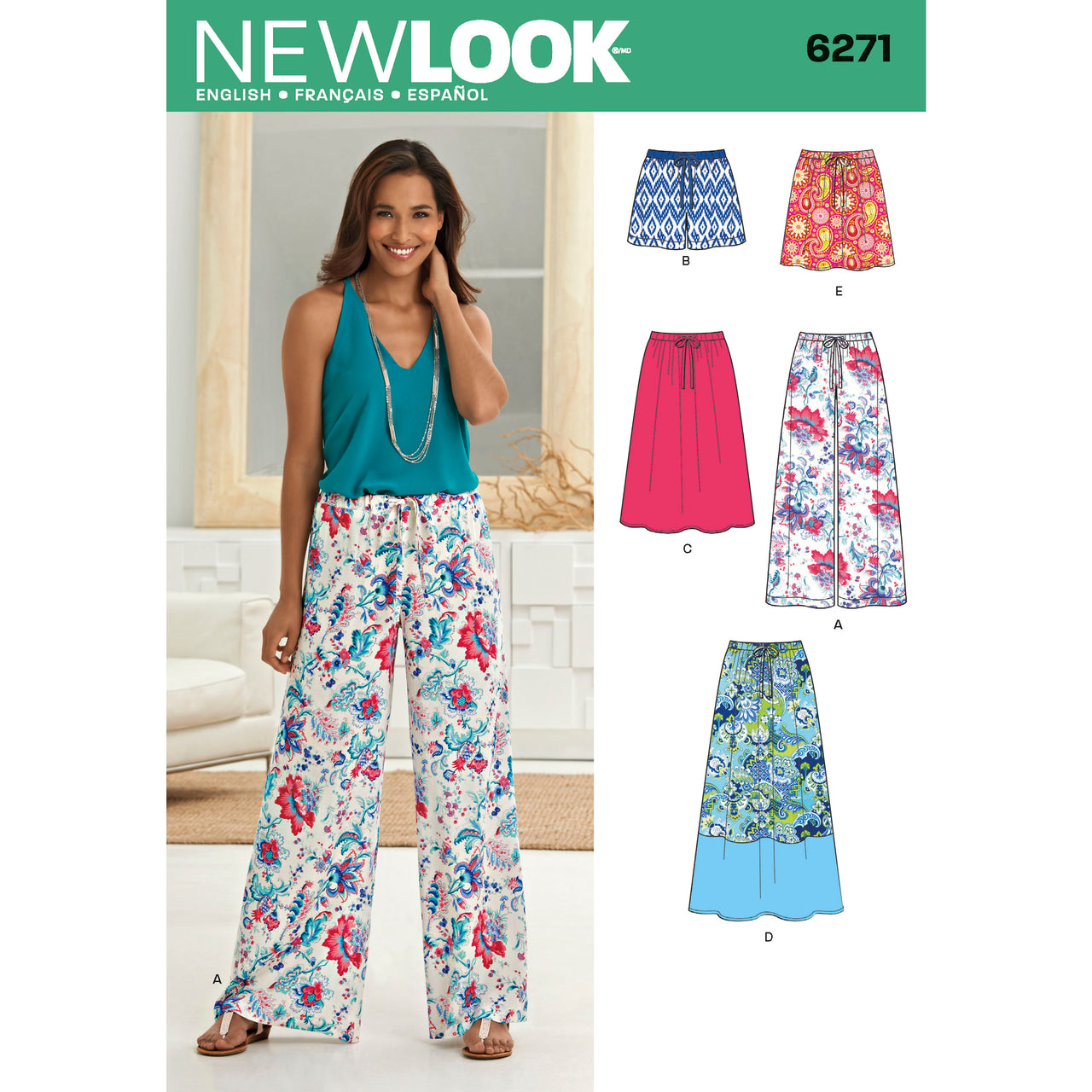 New Look Misses' Skirt in Three Lengths and Pants or Shorts 6271 - Paper Pattern, Size A (10-12-14-16-18-20-22)
