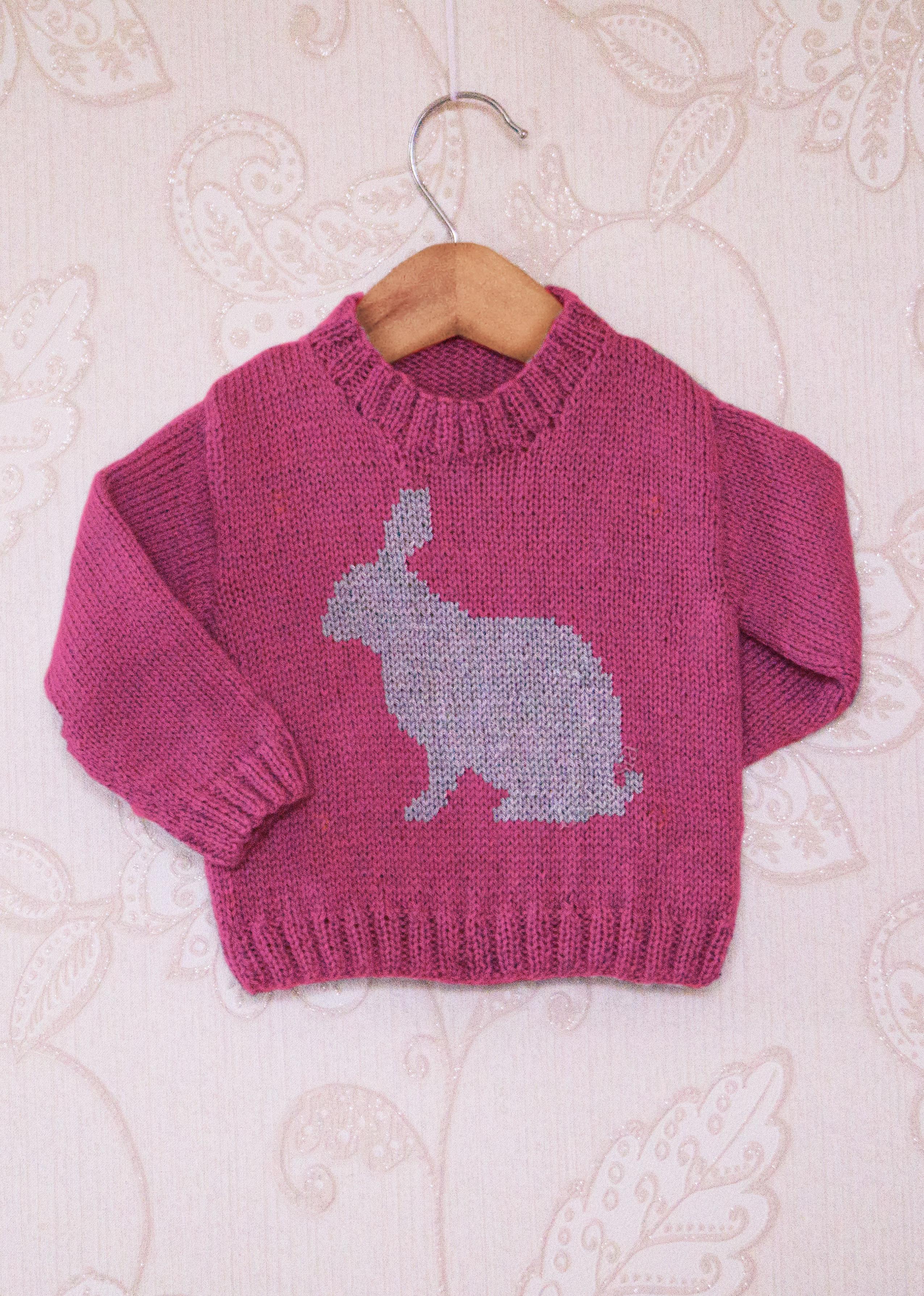 Intarsia - Rabbit Silhouette Chart - Childrens Sweater