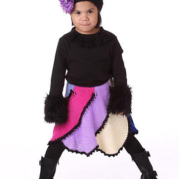 Knit spiral skirt