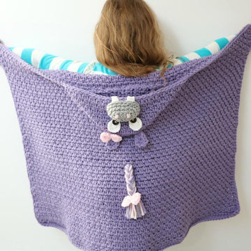 Hooded Hippo Blanket