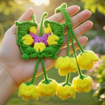 Butterfly & Flower Charm Bag Crochet Pattern – PDF + Video Tutorial