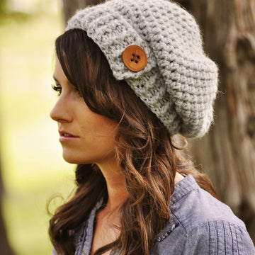 Button Tab Slouchy Hat / Pattern 020