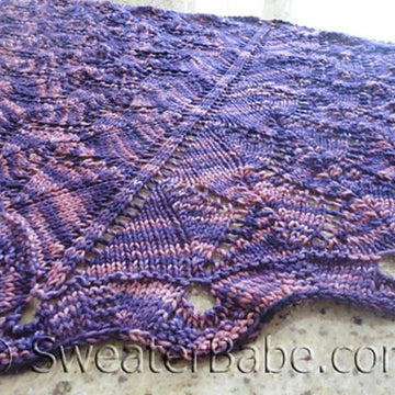 #152 Violet Zig Zag Shawl