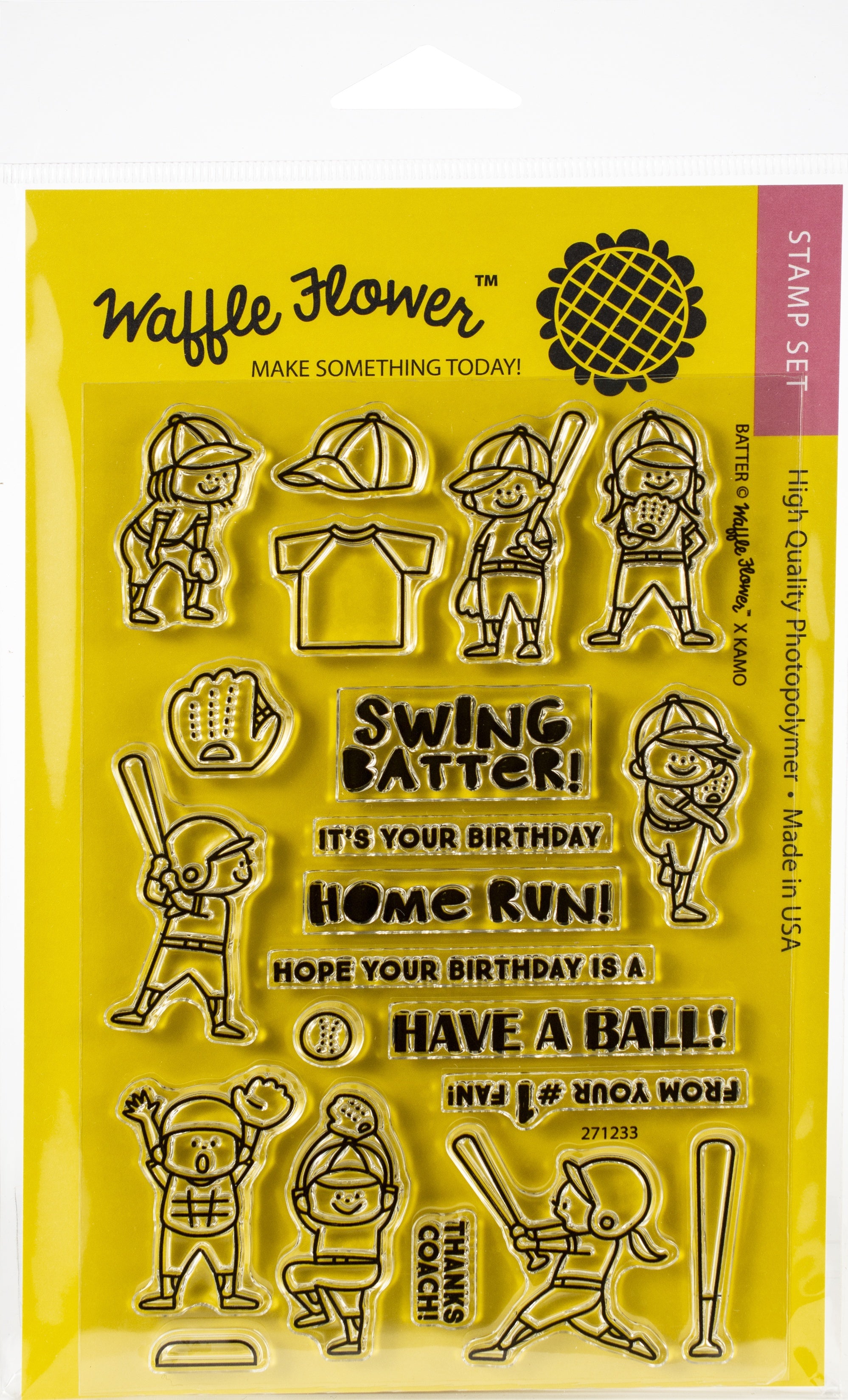 Waffle Flower Crafts Clear Stamps 4"X6" - Batter