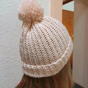 Knit Look Crochet Hat