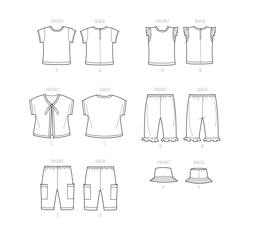 Simplicity Babies' Tee-Shirts, Jacket, Pants and Hat S9616 - Paper Pattern, Size XS-S-M-L-XL