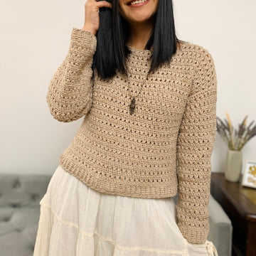 Crisscross stitch sweater