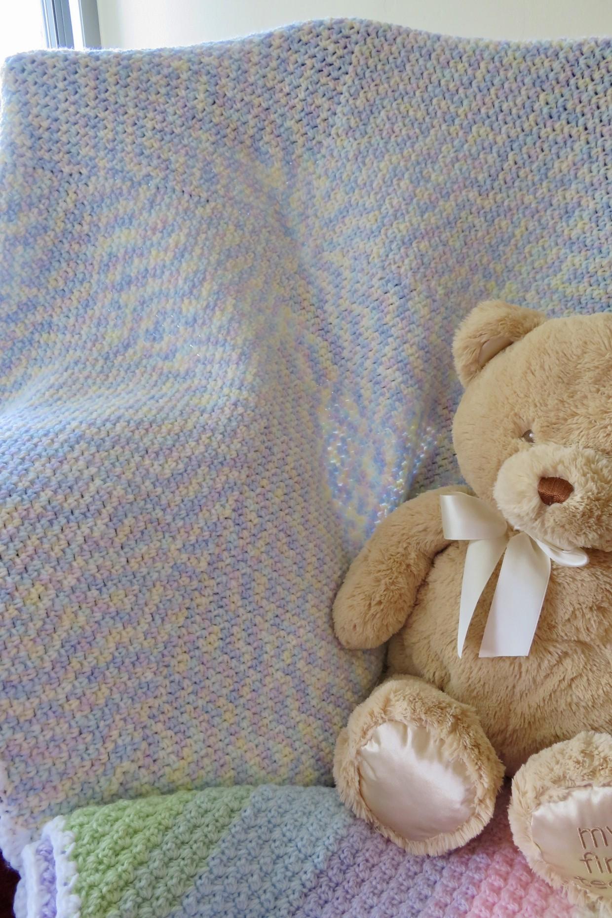 Morning Whispers Baby Blanket- Lion Brand Baby Soft (DK Weight - Beginner Friendly)