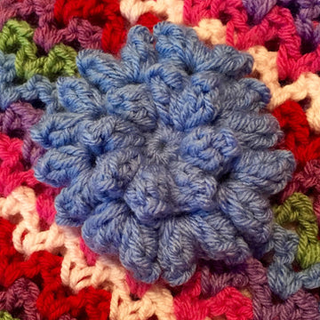 Rainbow Poncho with Flower