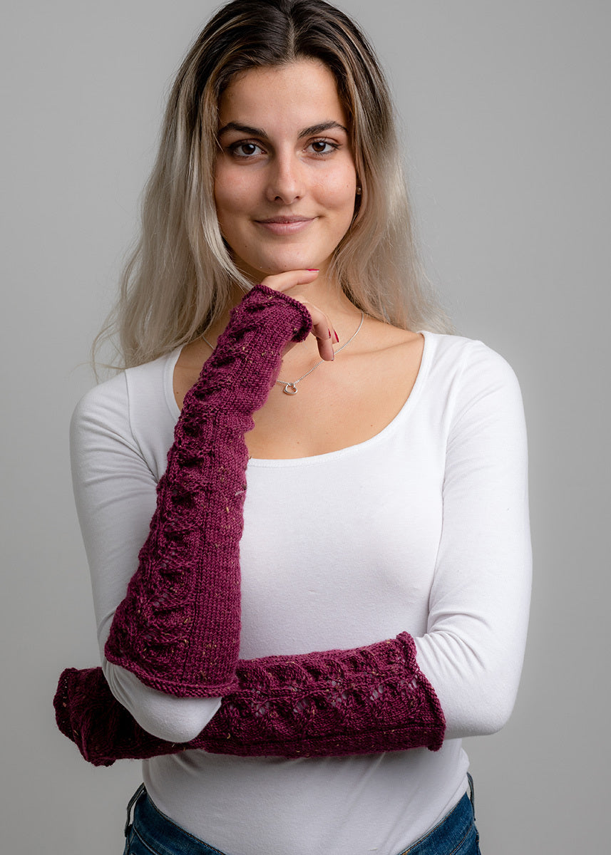 Enns Arm Warmers in Regia 4 Ply Tweed - 7239 - Downloadable PDF