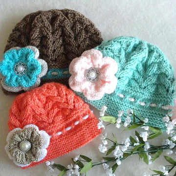 Knitting PATTERN Baby Hat Baby Girl