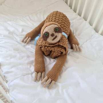 3in1 Jungle Sloth Baby Blanket