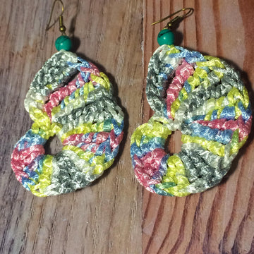 16. Rainbow shell earrings