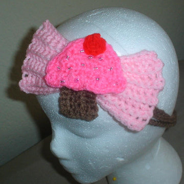 Cupcake Bow Headband