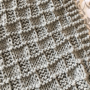 Chunky Basket Weave Blanket / Throw