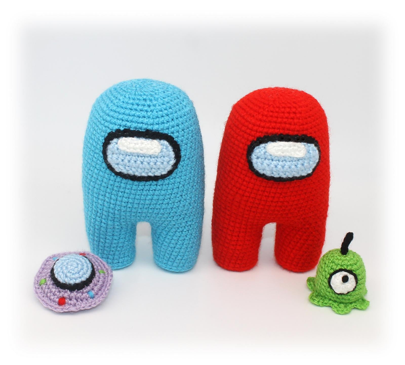Among Us Character + Two Pets Crochet Pattern