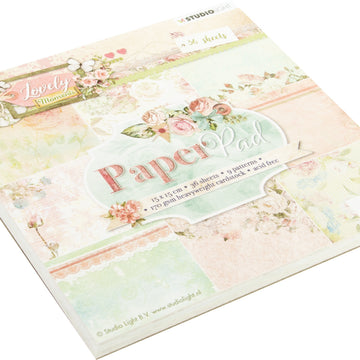 Studio Light Paper Pad 6"X6" 36/Pkg - Lovely Moments, 9 Designs/4 Each