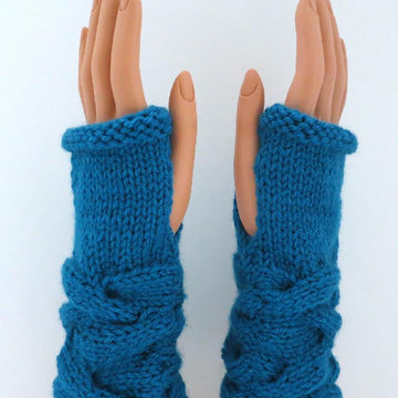 Camille's French Braid Fingerless Mittens