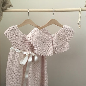 Pearl Baby Girl Dress & Bolero Cardigan Set N 604