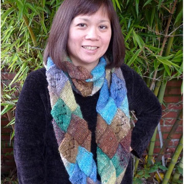 Infinity Entrelac Infinity Scarf