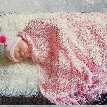 Lace Diamond Baby Blanket