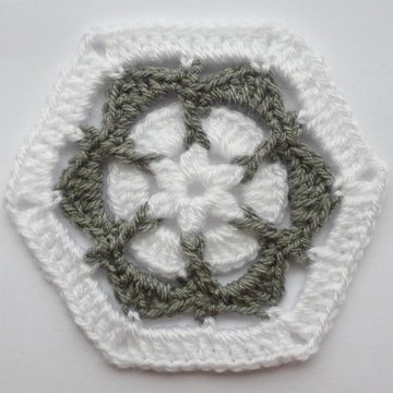 Crochet Granny Floral Hexagon LD-0119