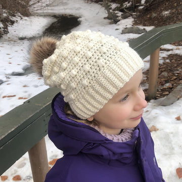 Crochet beanie pattern - Sylvia Bobble Beanie
