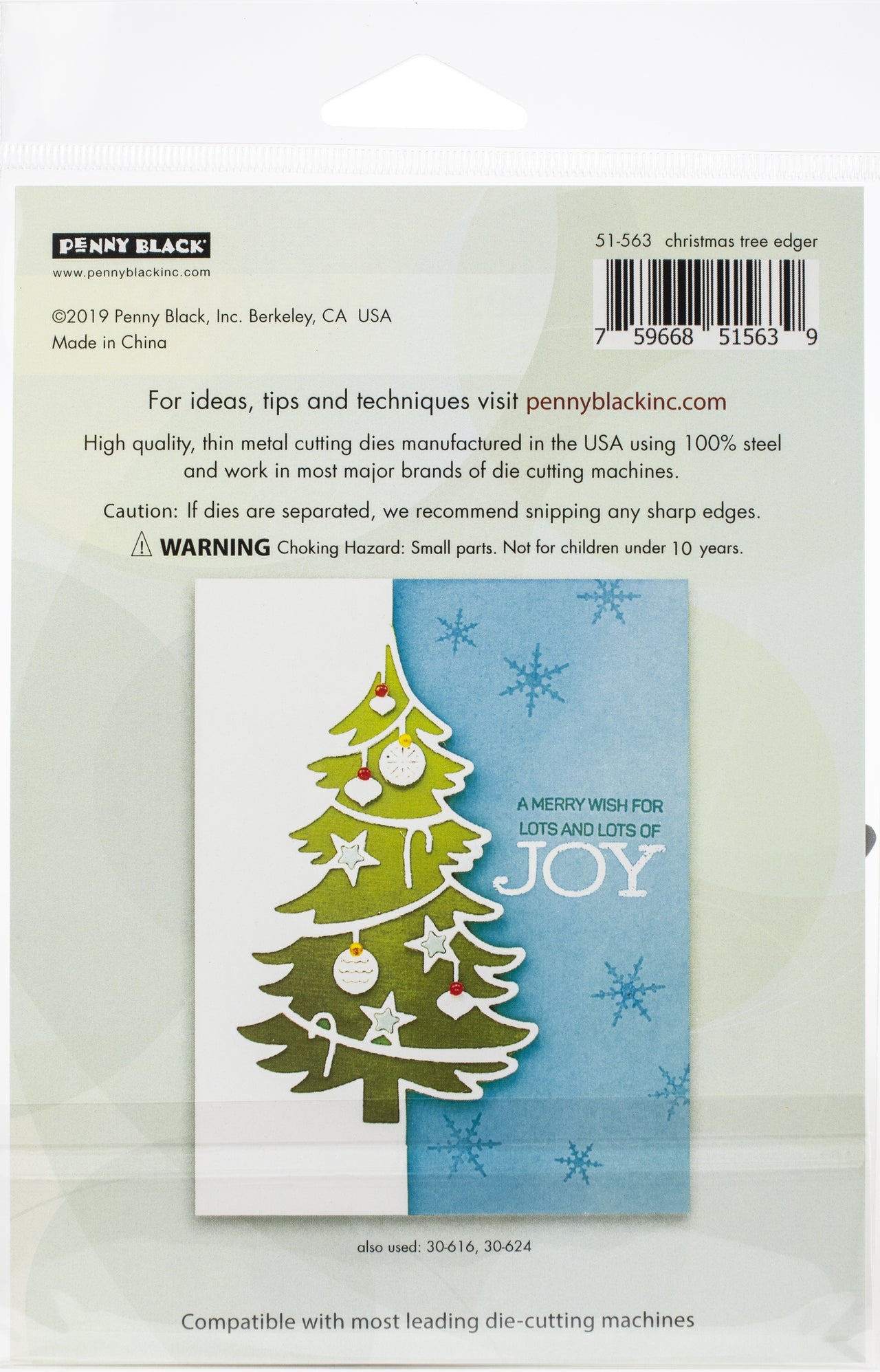 Penny Black Creative Dies - Christmas Tree Edger 2.7"X4.6"