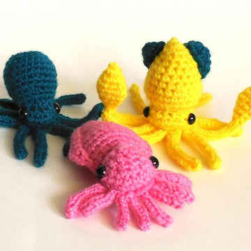 Mini Squid Amigurumi Plush Toy