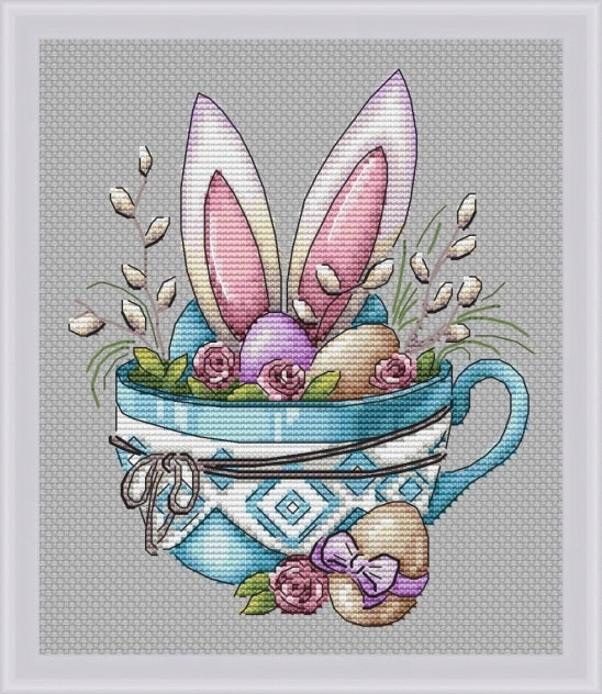 Bunny Ears Cross Stitch PDF Pattern