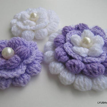 Crochet Flower 3D "Lilac Mosaic"
