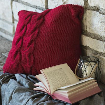 Scarlet Jumbo Cabled Pillow