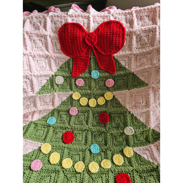 Holiday Tree Granny Square Blanket