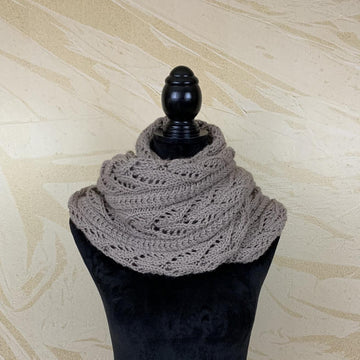 Infinity Scarf with Lacy Leaves