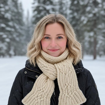 Reversible Cable Scarf